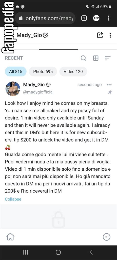 madygio onlyfans nude|Mady Gio Nude Doggy Style Sex OnlyFans Video Leaked